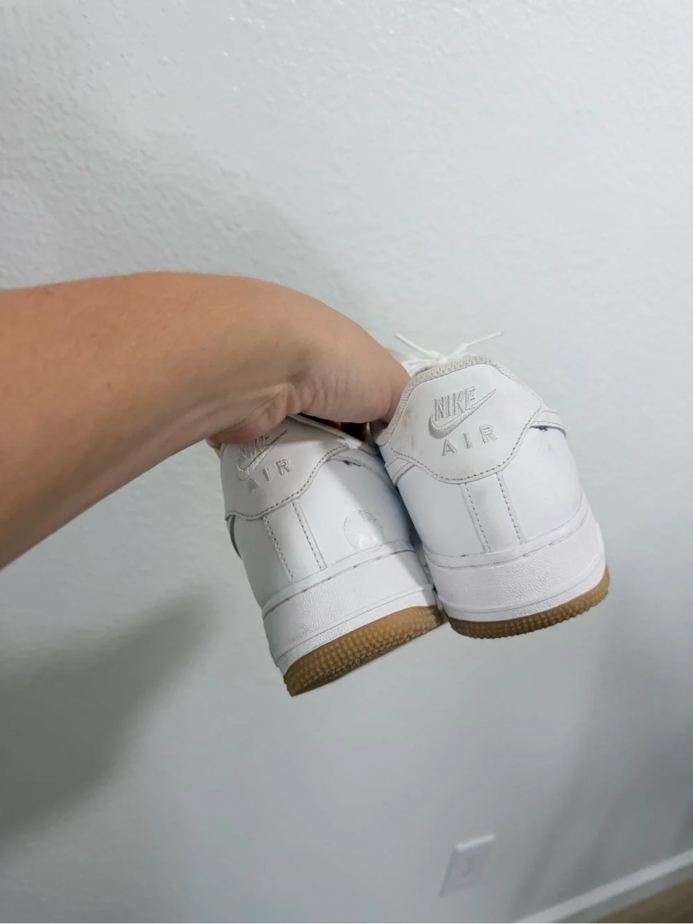 Nike af1 white gum bottom